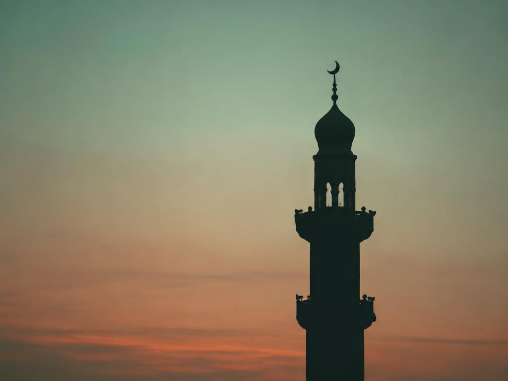 Mosque silhouette at dusk